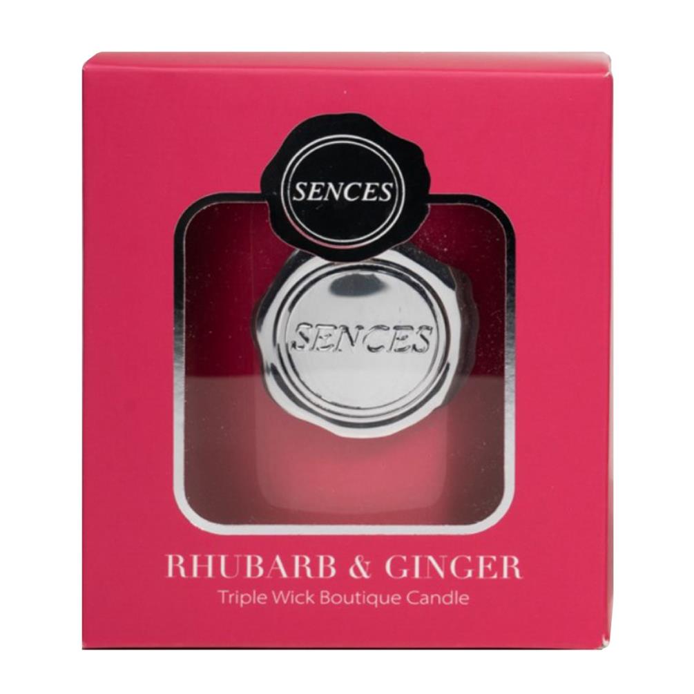 Sences Rhubarb & Ginger Boxed Luxury Candle Extra Image 1